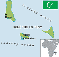 Komory - Komorské ostrovy - mapa