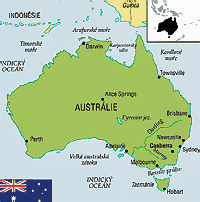 Austrálie mapa