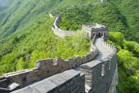 Velká Čínská zeď v létě v Číně