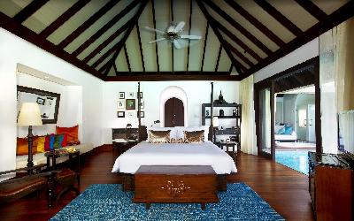 Over Water Pool Villa bedroom