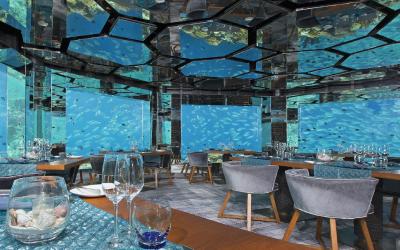 Sea underwater restaurant -panorama