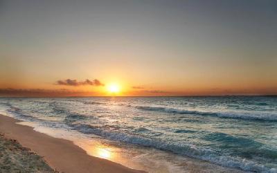 Sunset on the beach
