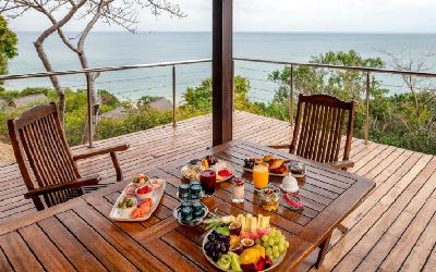 Breakfast at villa