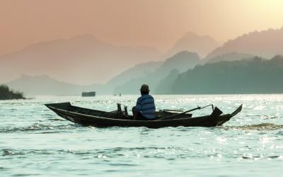 boat in laos