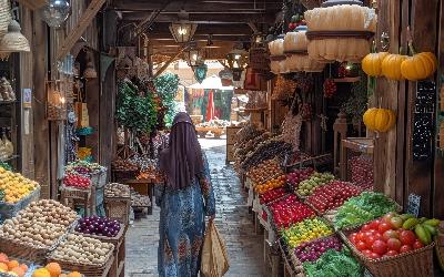 Bahrain - pestrobarevné tržiště Manama Souq