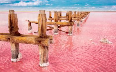 Růžová voda jezera Natron | Tanzánie