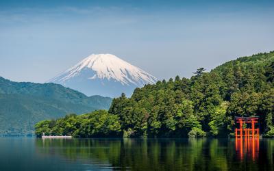 Jezero Ashi a hora Fudži | Japonsko